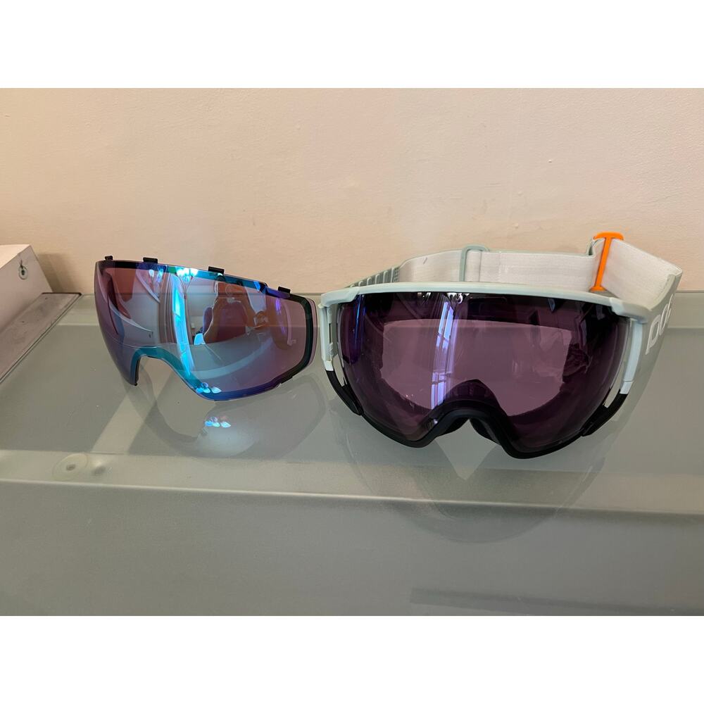 Poc Zonula comp ski snowboard winter snow goggles two lenses light green band